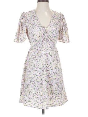 Vero Moda women's "Jeyne" Lavender/Yellow Floral Print Dress On White - Size XS